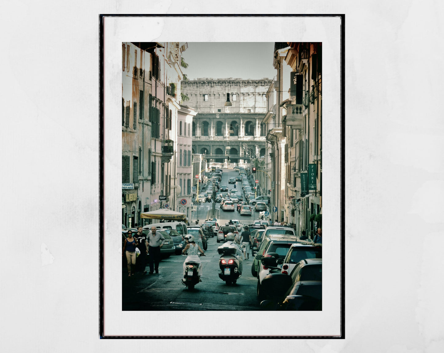 Rome Photography Print Colosseum Street Poster