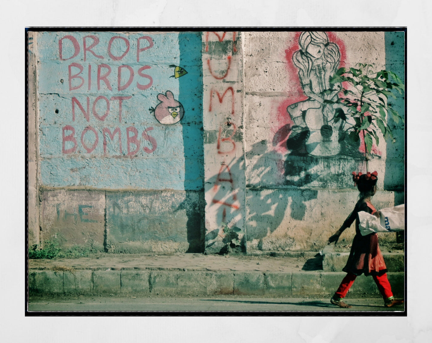 Great Wall Of Mumbai India Street Art Photography Print