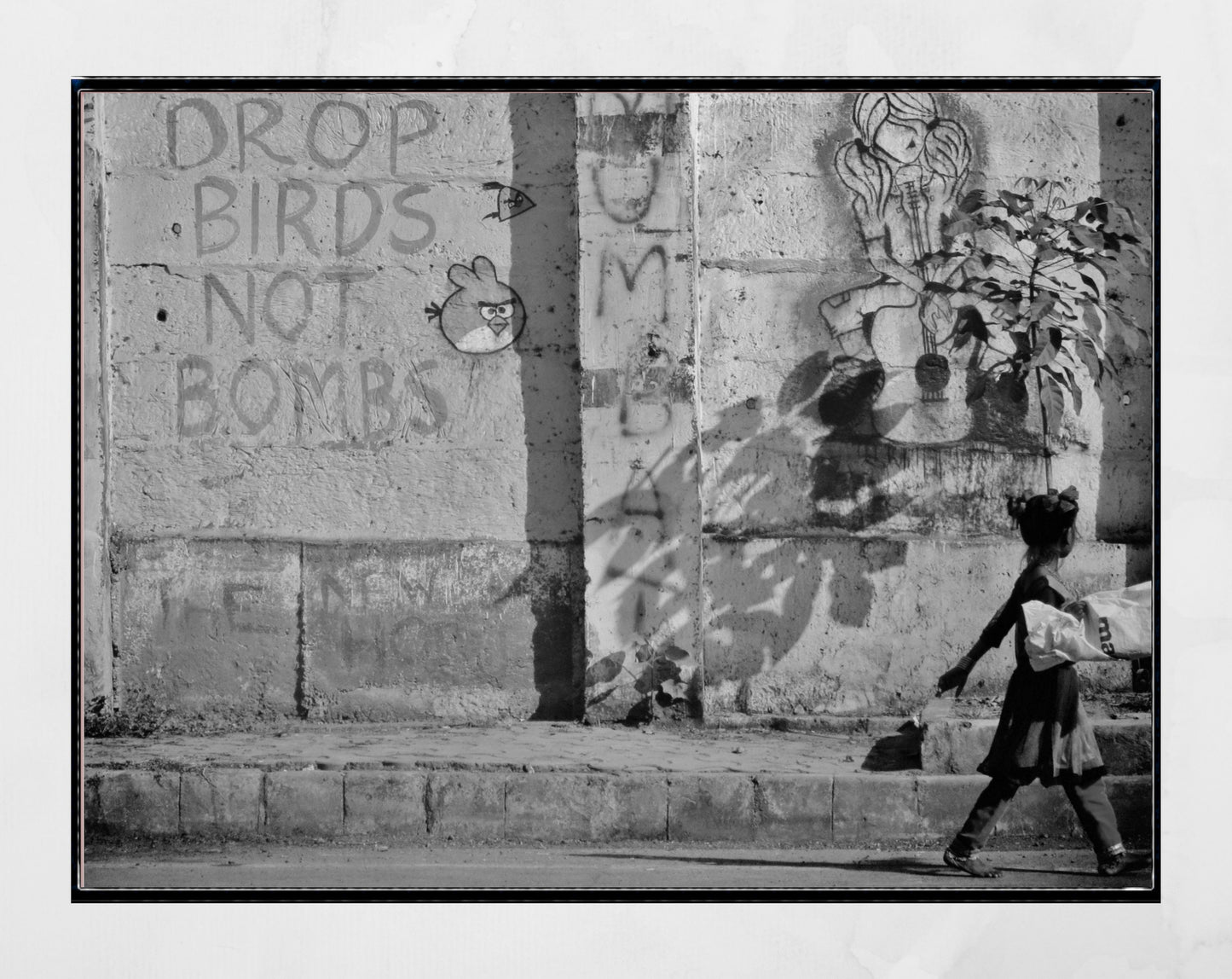 Mumbai India Street Art Black And White Photography Print