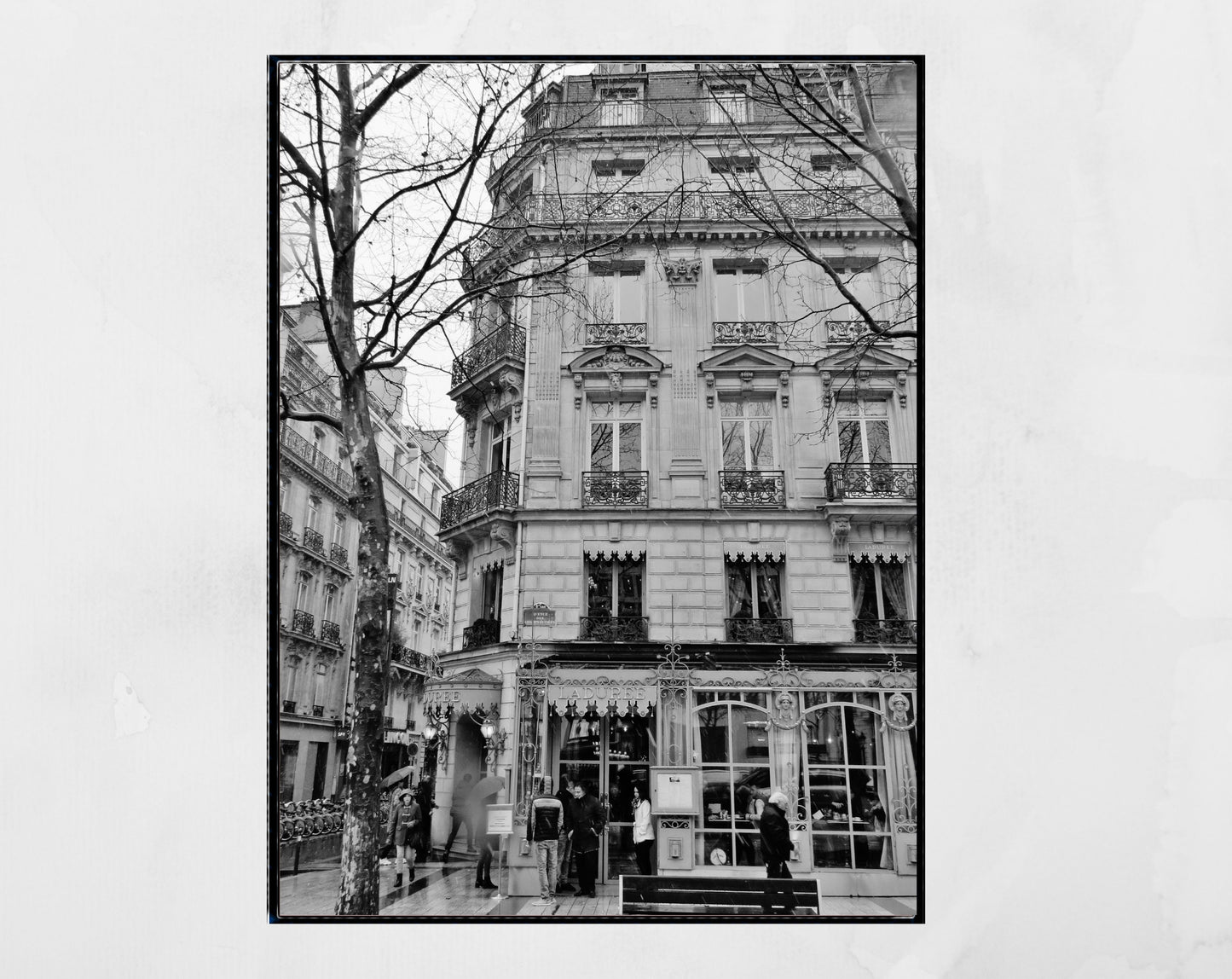 Laduree Paris Print Black And White Photography