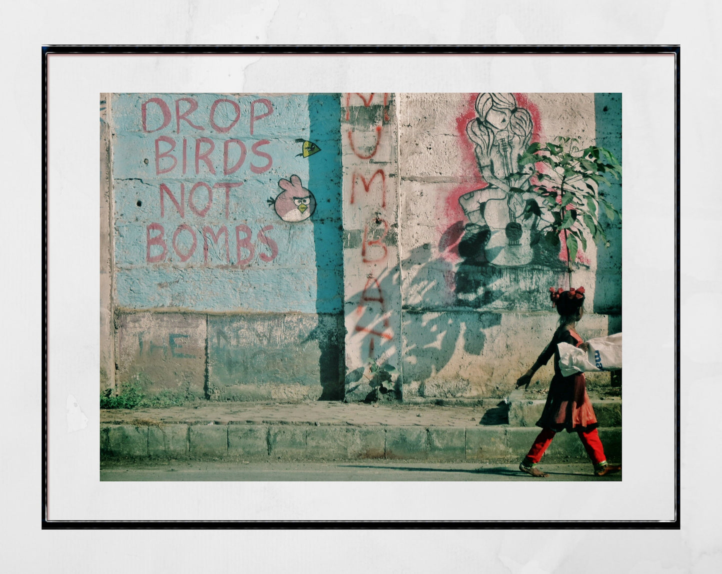 Great Wall Of Mumbai India Street Art Photography Print