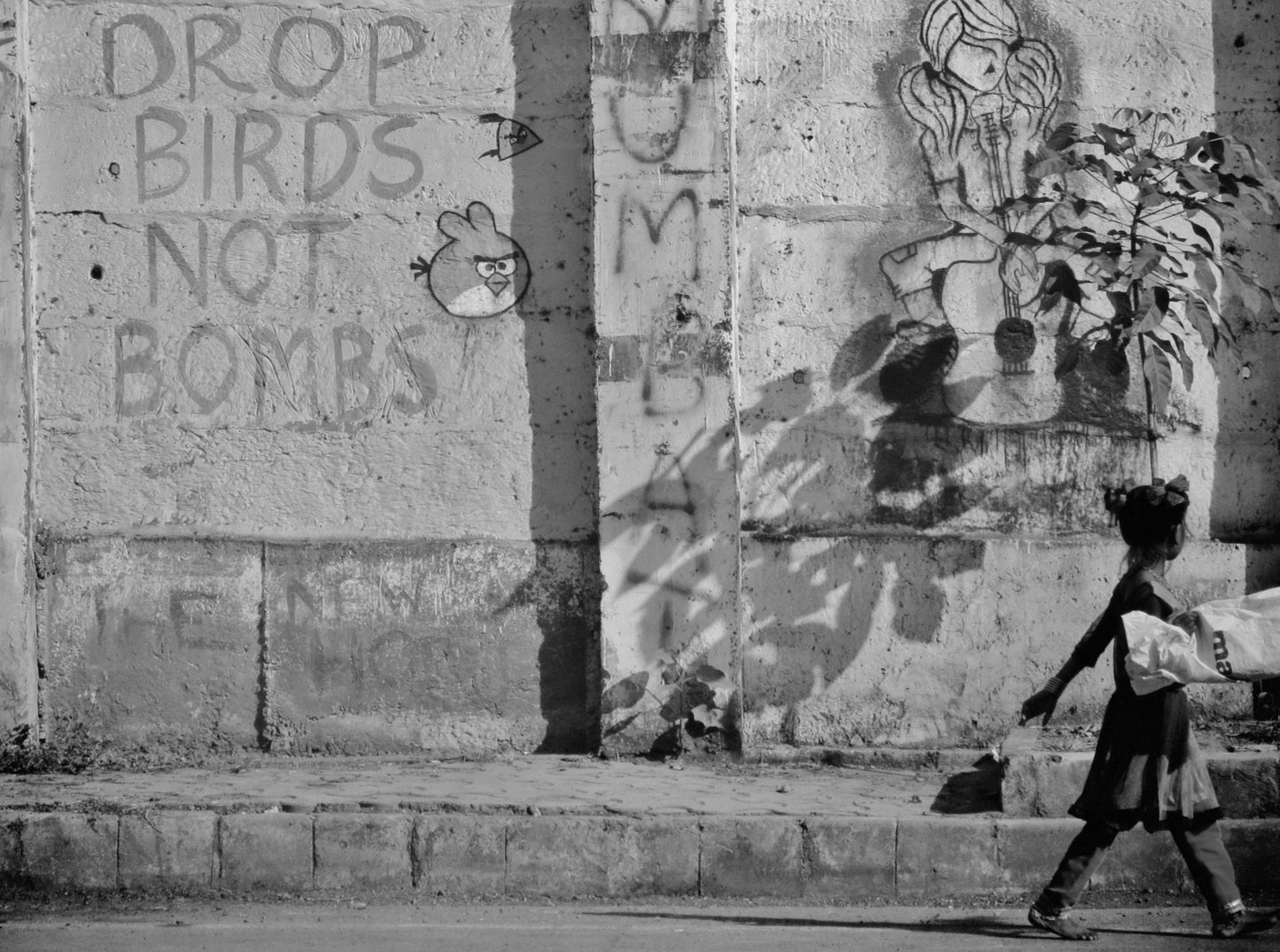 Mumbai India Street Art Black And White Photography Print