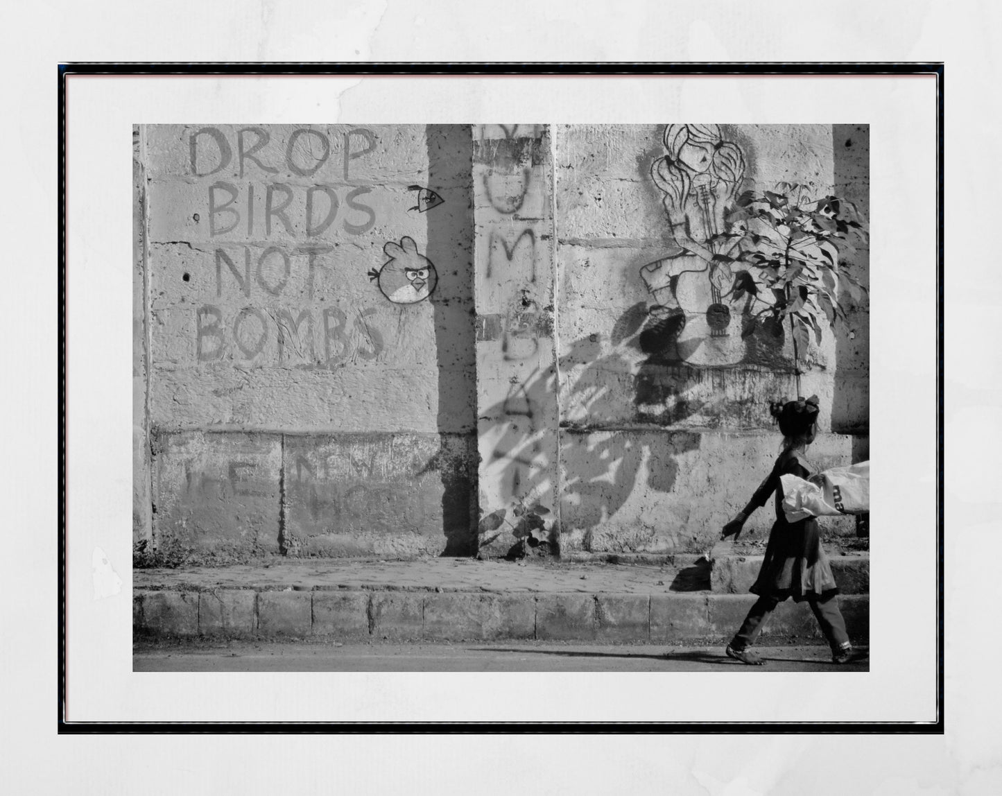 Mumbai India Street Art Black And White Photography Print