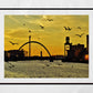 Glasgow Photography Print River Clyde Finnieston Squinty Bridge Sunset Wall Art