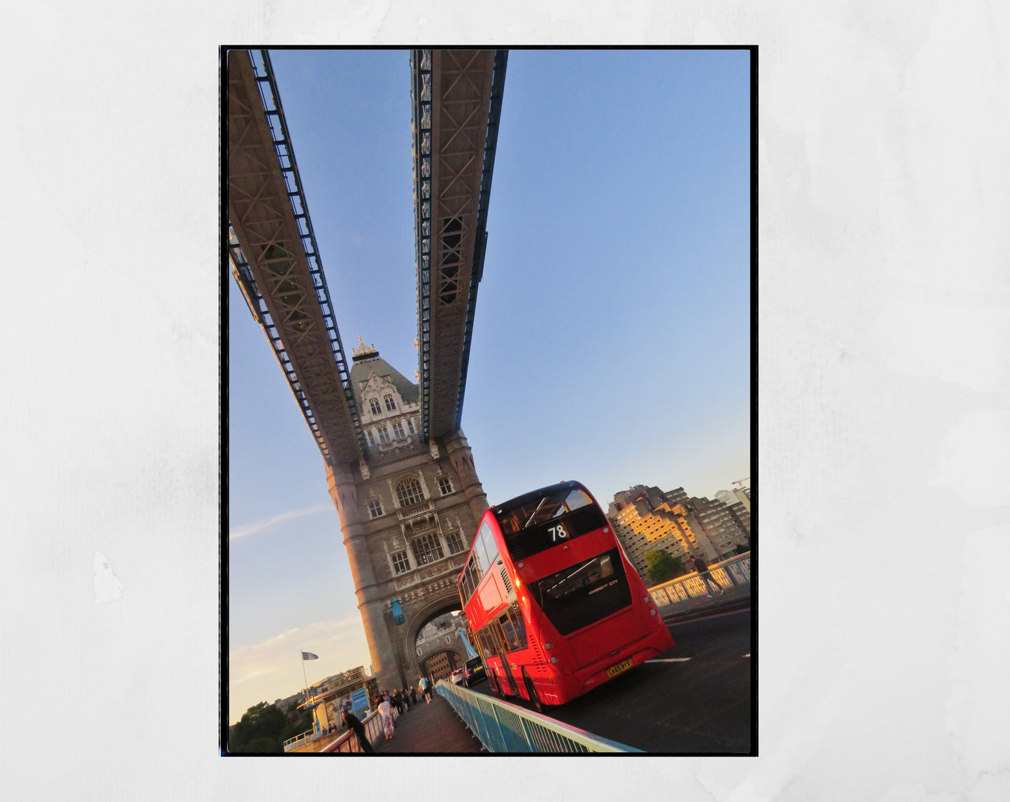 London Tower Bridge Red Bus Photography Print