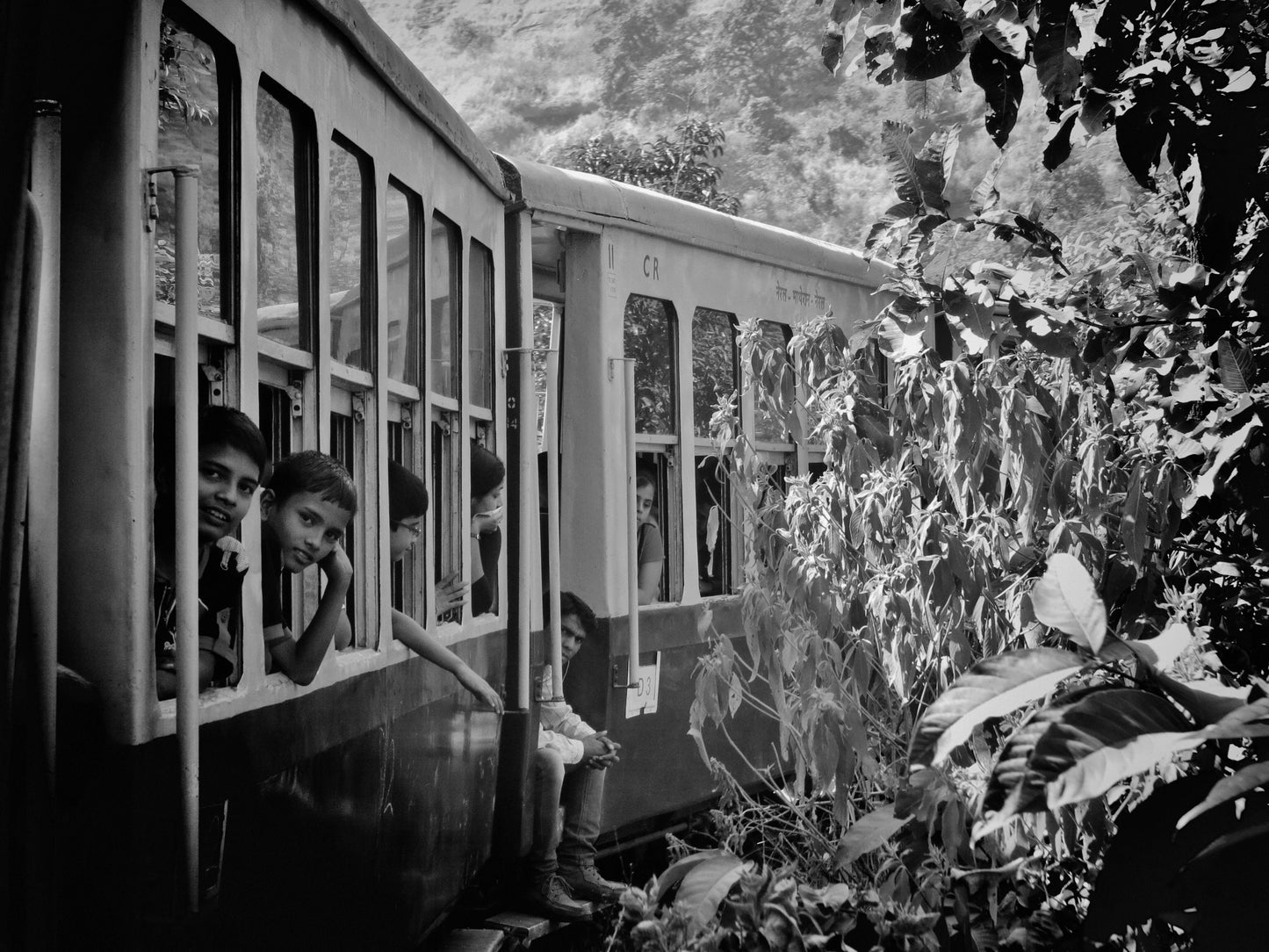 India Matheran Toy Train Black And White Photography Print