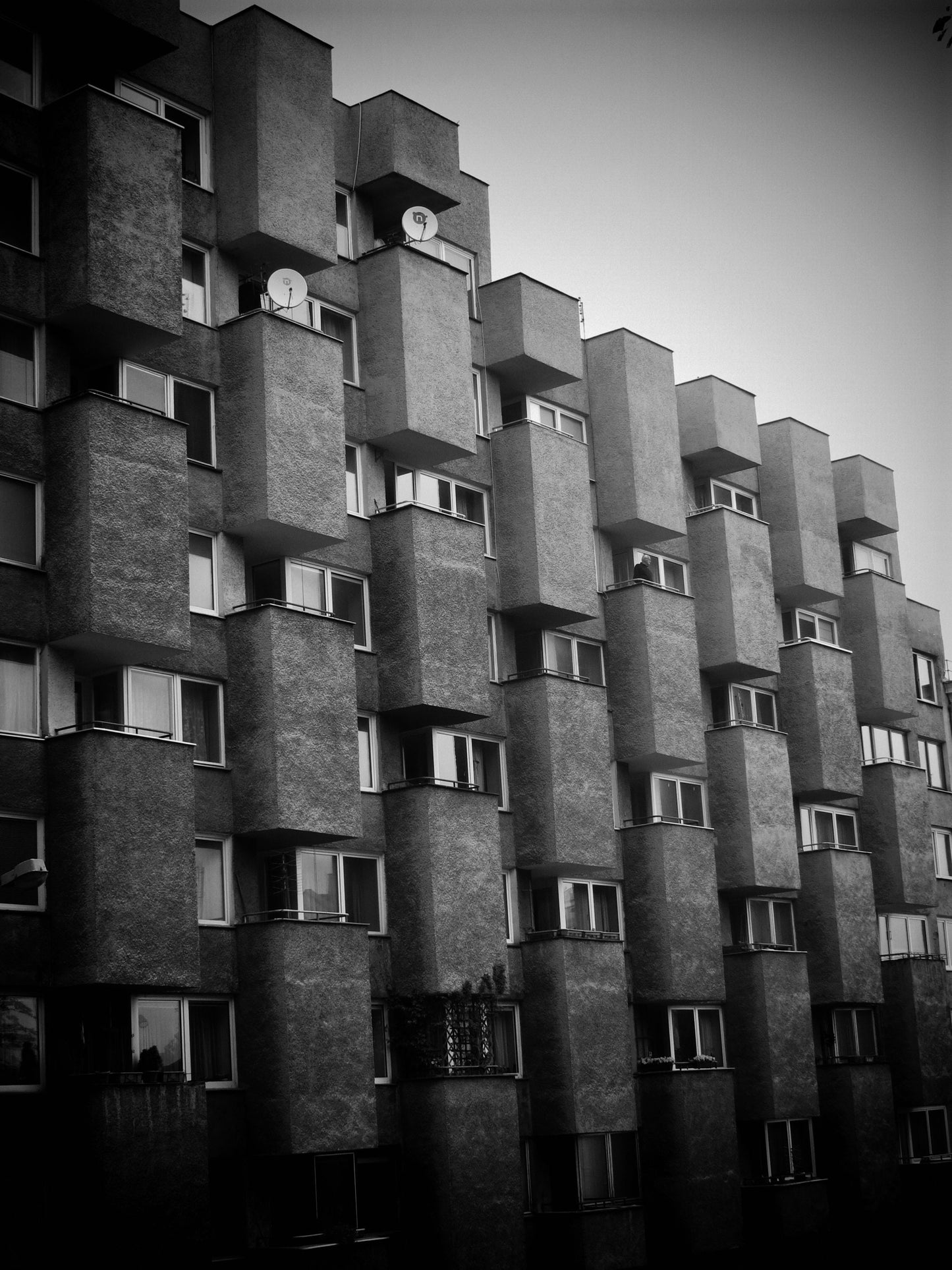 Brutalist Poster Warsaw Architecture Black And White Photography Print