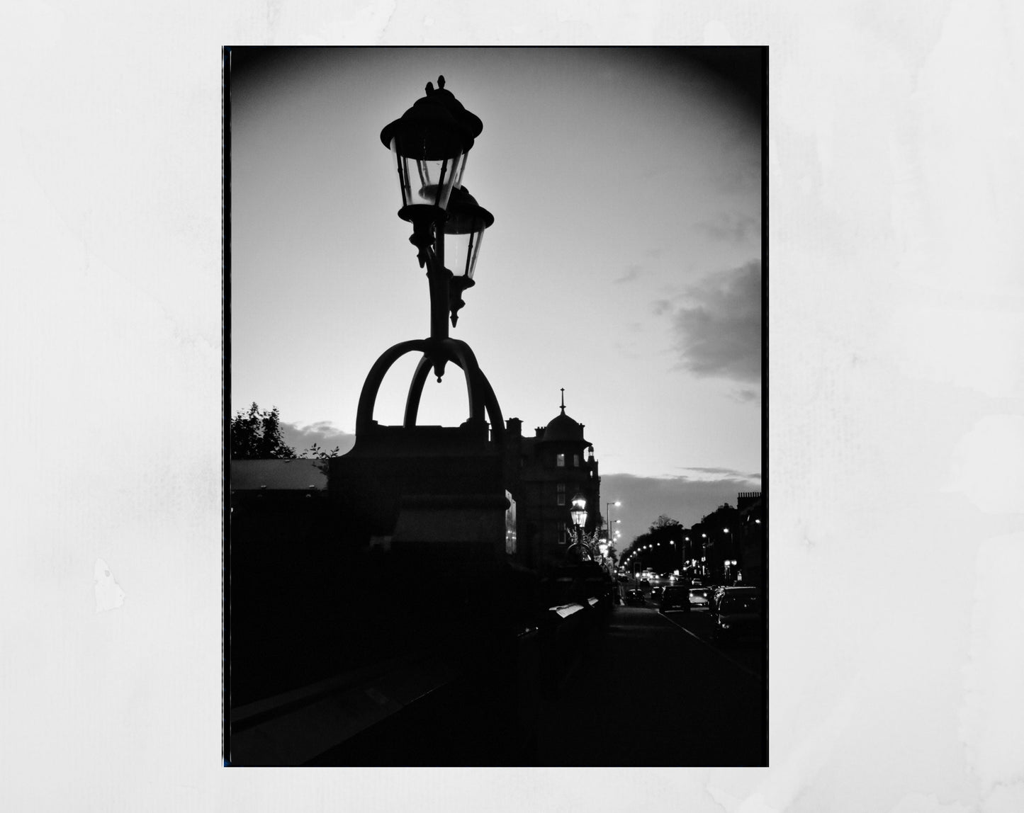 Glasgow West End Kelvinbridge Black And White Photography Print