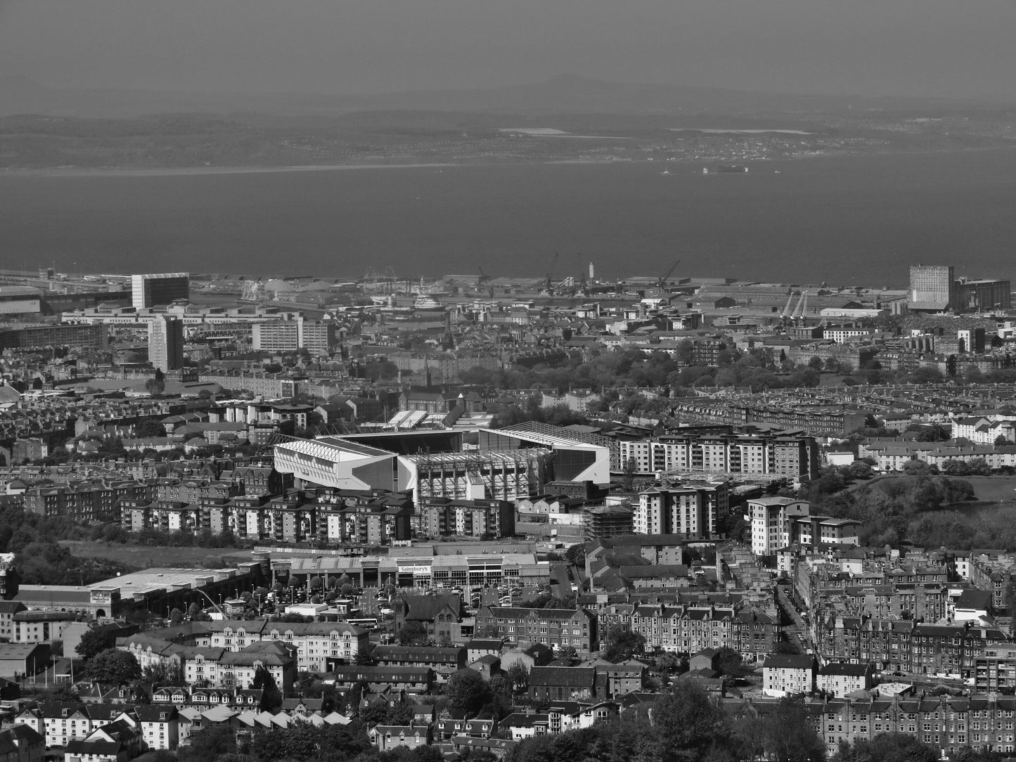 Hibernian FC Easter Road Black And White Photography Print