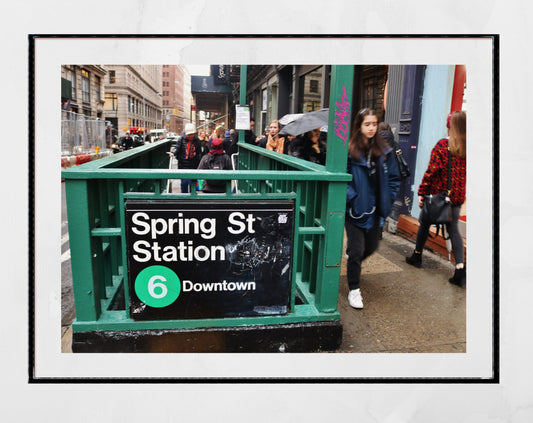 Spring Street Soho New York Subway Photography Print