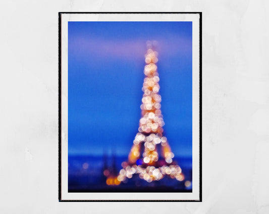 Paris At Night Photography Eiffel Tower Print