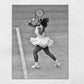 Serena Williams Wimbledon Tennis Poster Black And White Photography Print