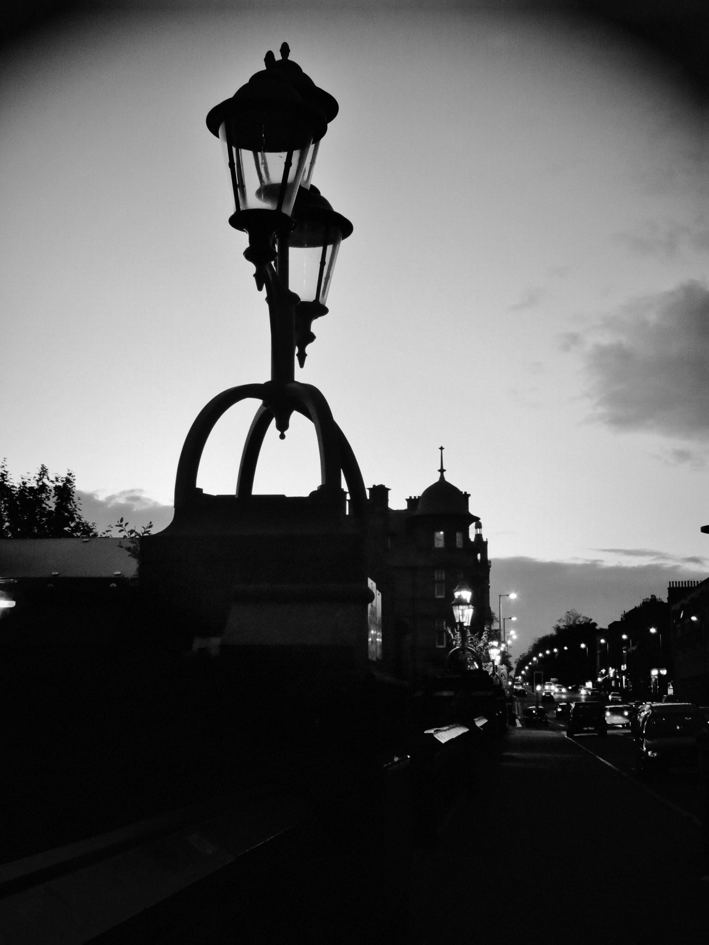 Glasgow West End Kelvinbridge Black And White Photography Print