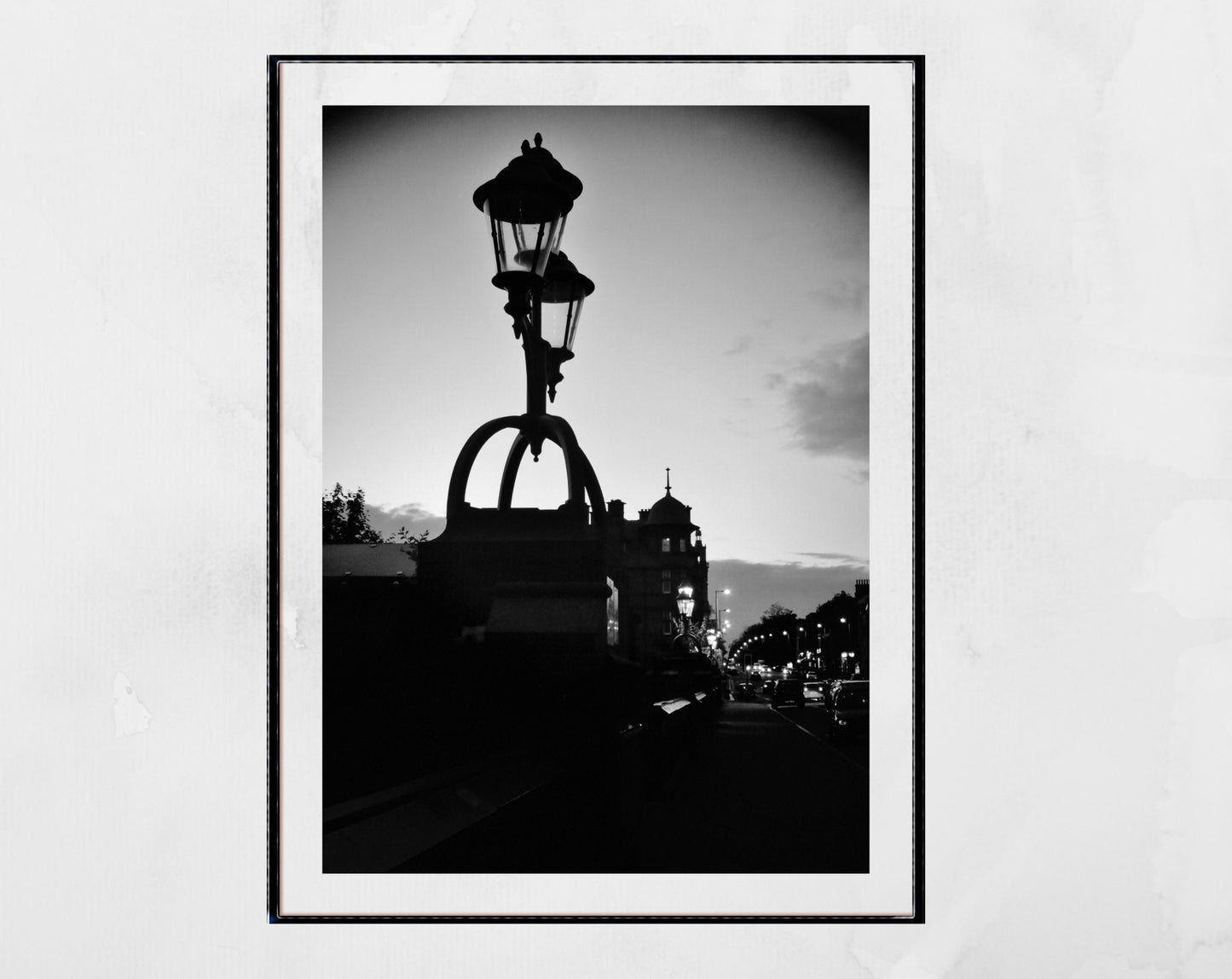 Glasgow West End Kelvinbridge Black And White Photography Print