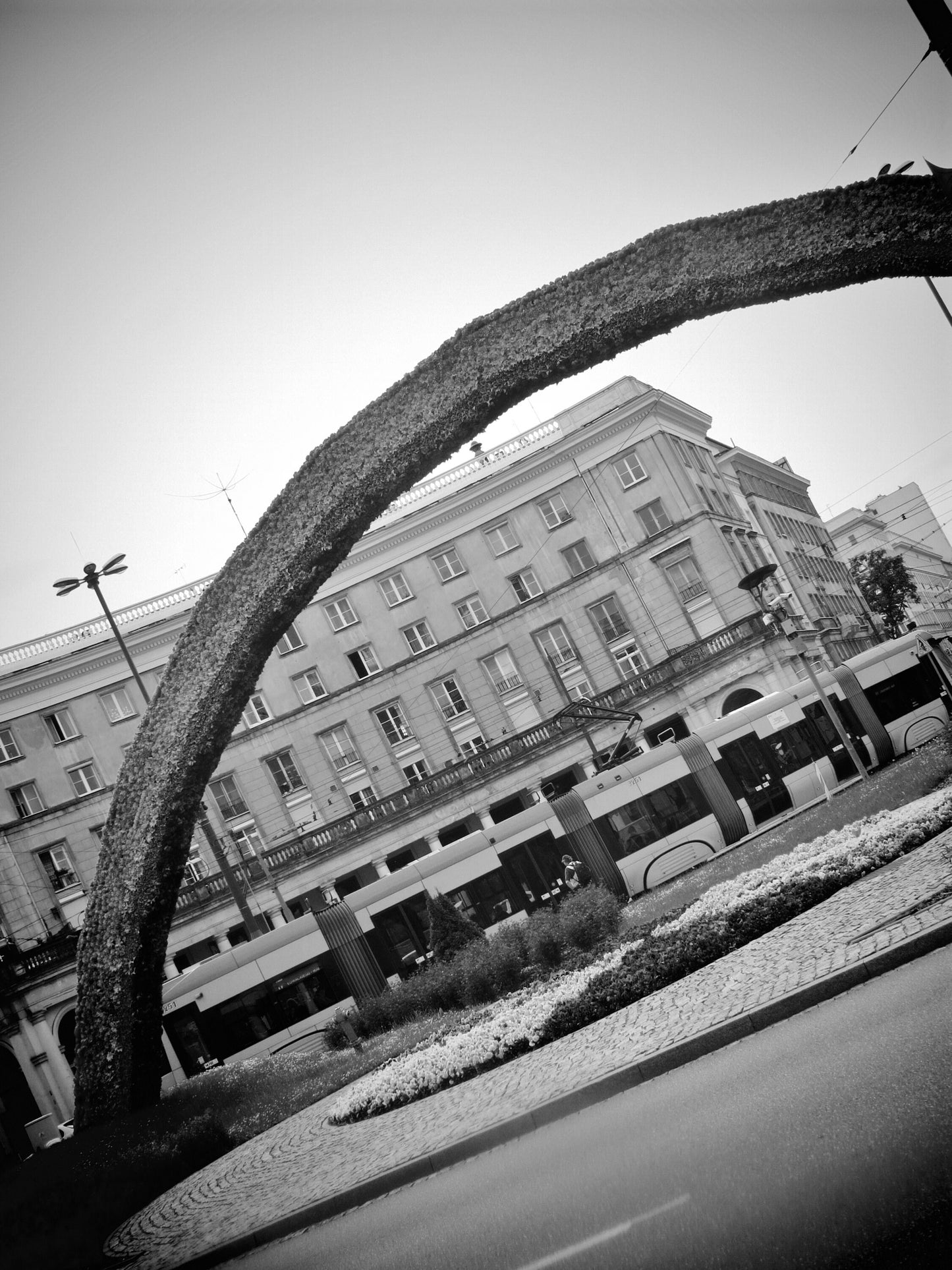 Warsaw Saviour Square Black And White Photography Print