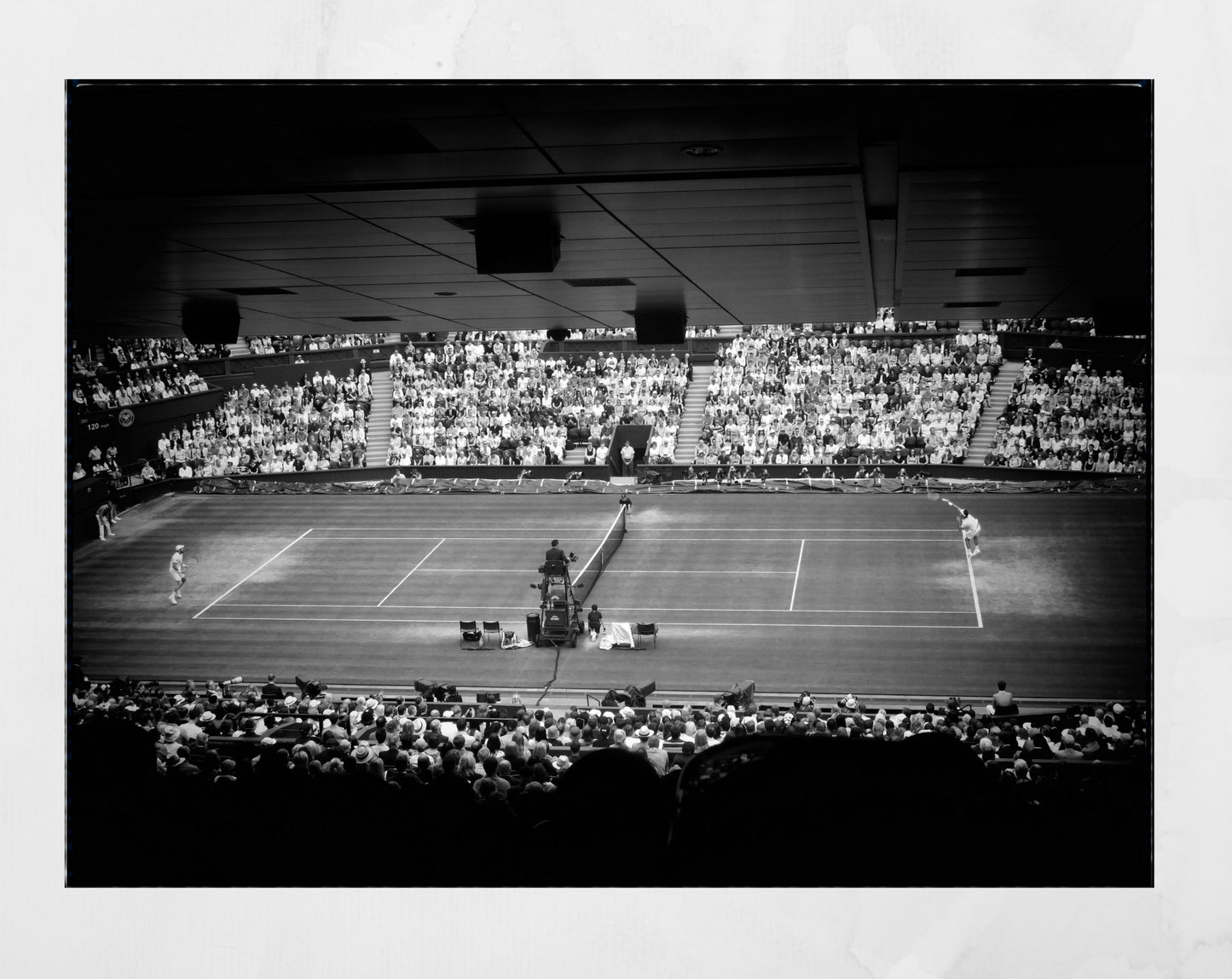 Wimbledon Print Tennis Art Black And White