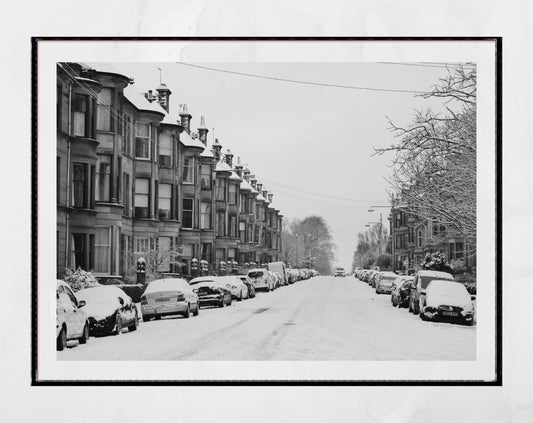 Glasgow Tenements Print Pollokshields Winter Photography