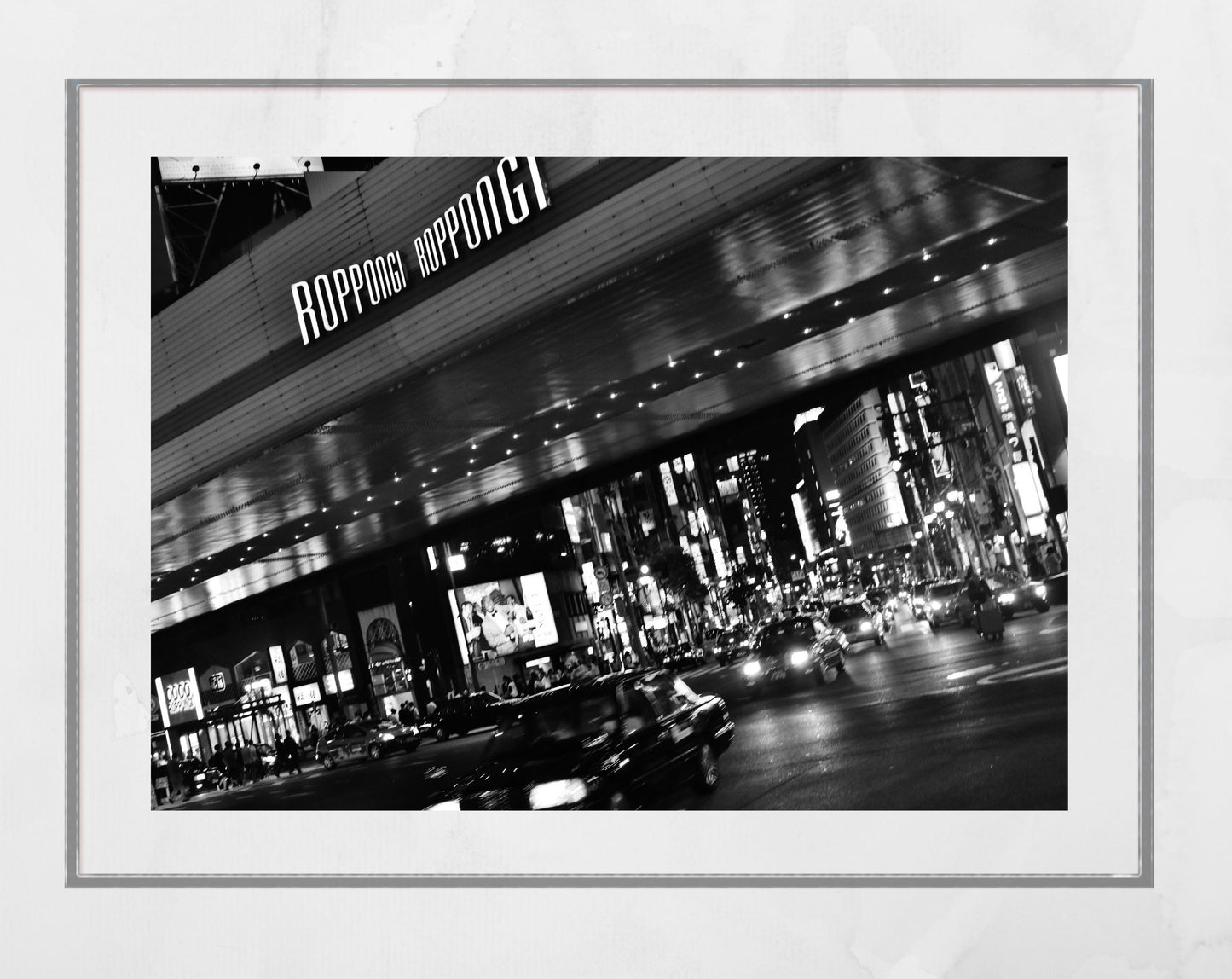 Roppongi Tokyo Black And White Photography Print