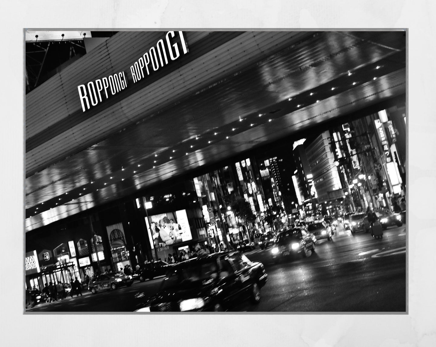 Roppongi Tokyo Black And White Photography Print