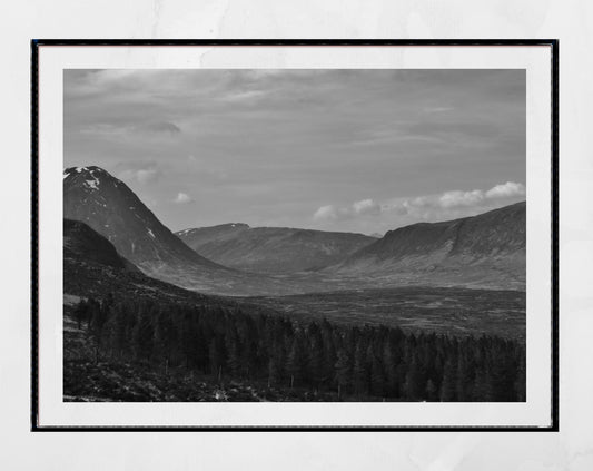 Glencoe Scotland Landscape Black And White Photography Print