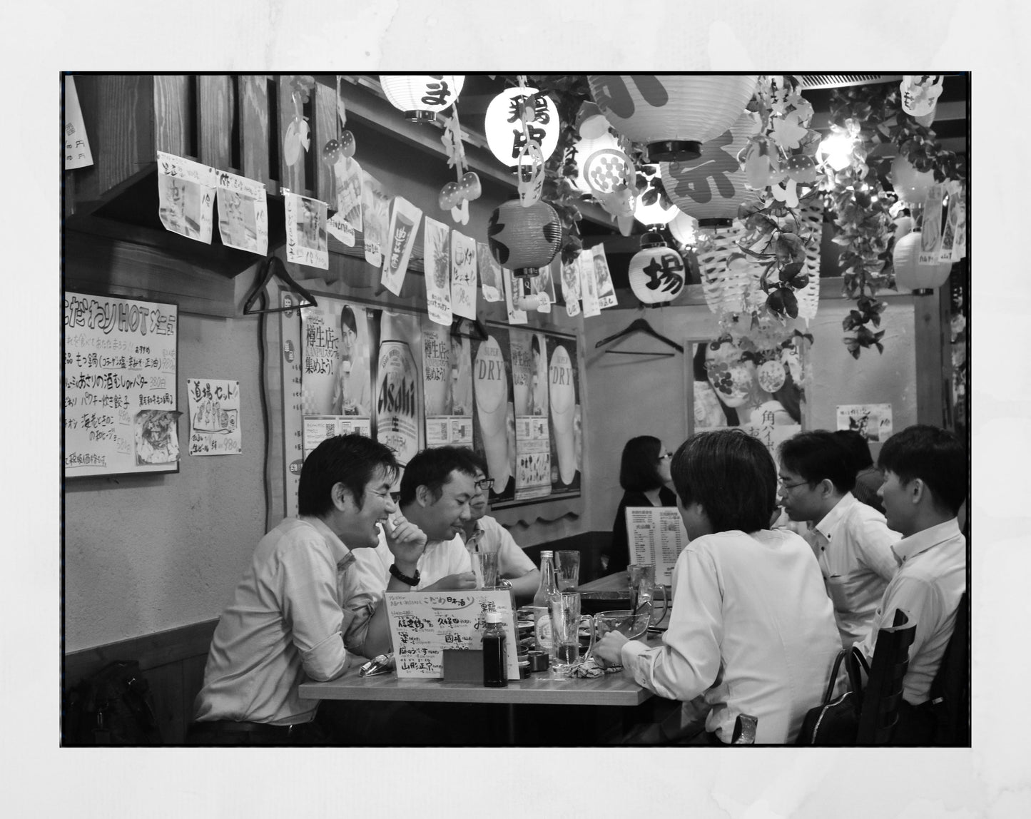 Japan Poster Tokyo Izakaya Black And White Photography Print