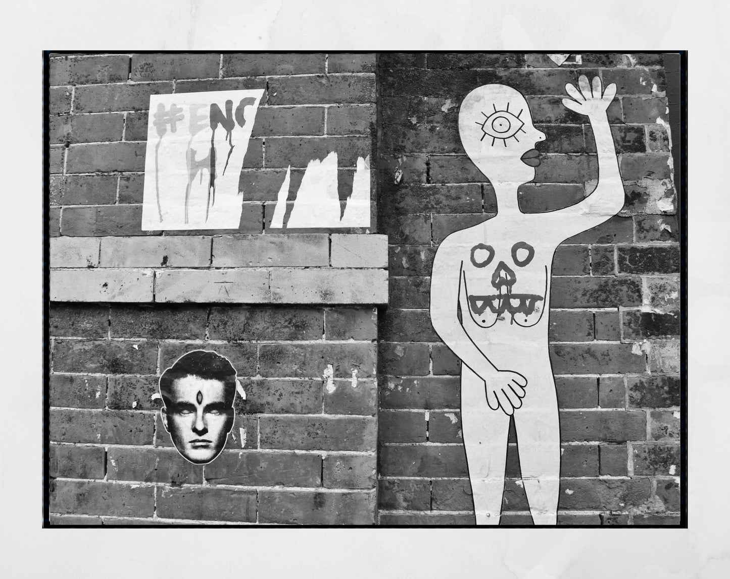 Lower East Side New York Street Art Black And White Photography Print