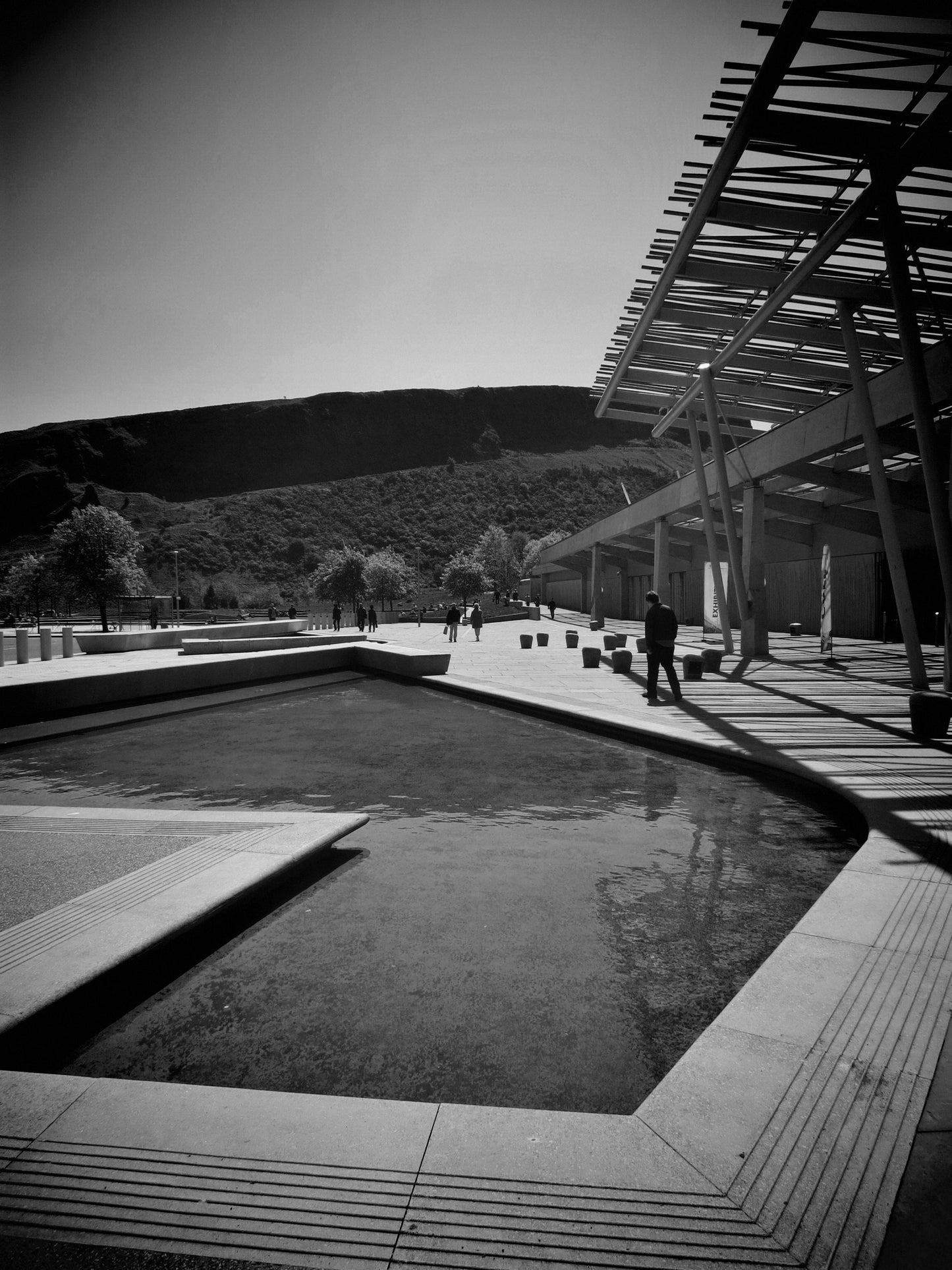 Scottish Parliament Edinburgh Black And White Photography Print