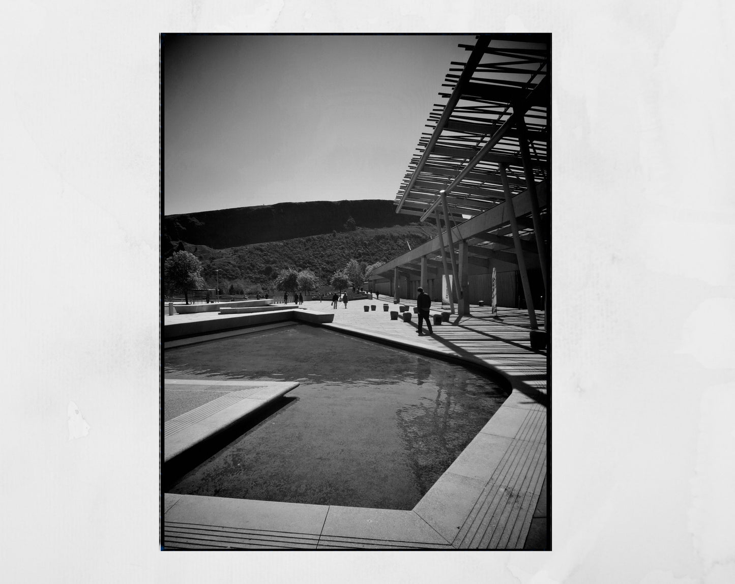 Scottish Parliament Edinburgh Black And White Photography Print