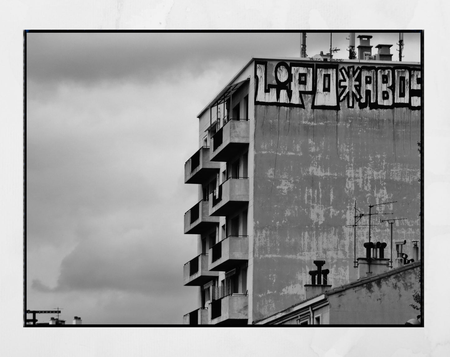 Brutalist Wall Art Urban Photography Marseille Poster