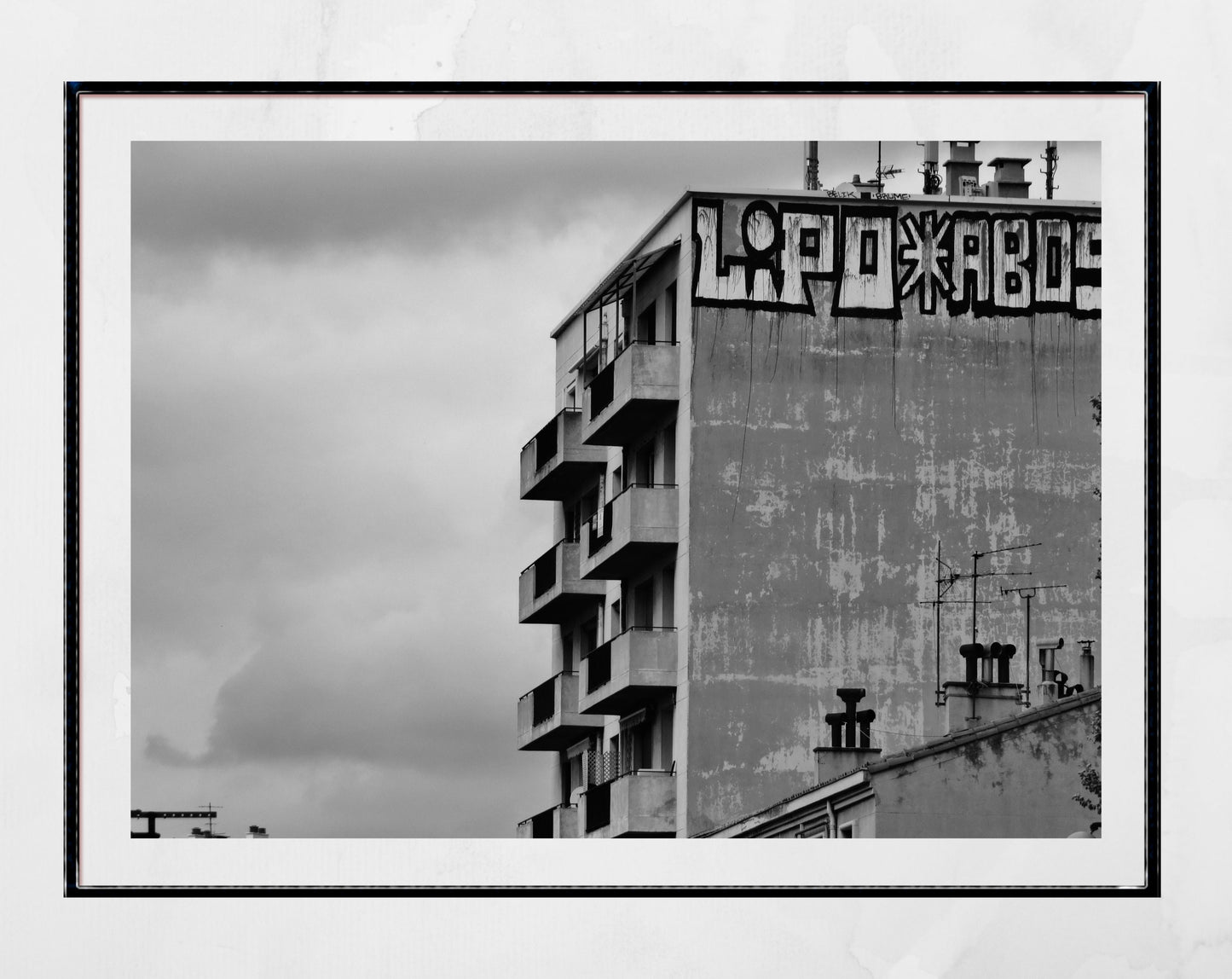 Brutalist Wall Art Urban Photography Marseille Poster