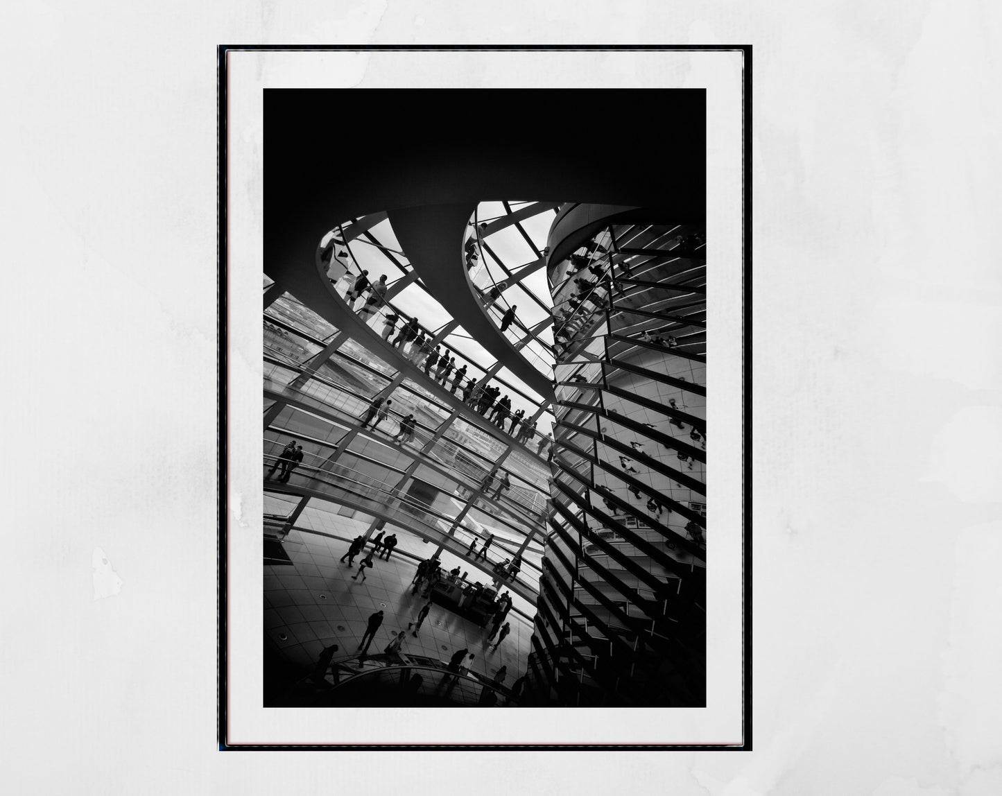 Berlin Reichstag Dome Black And White Photography Poster