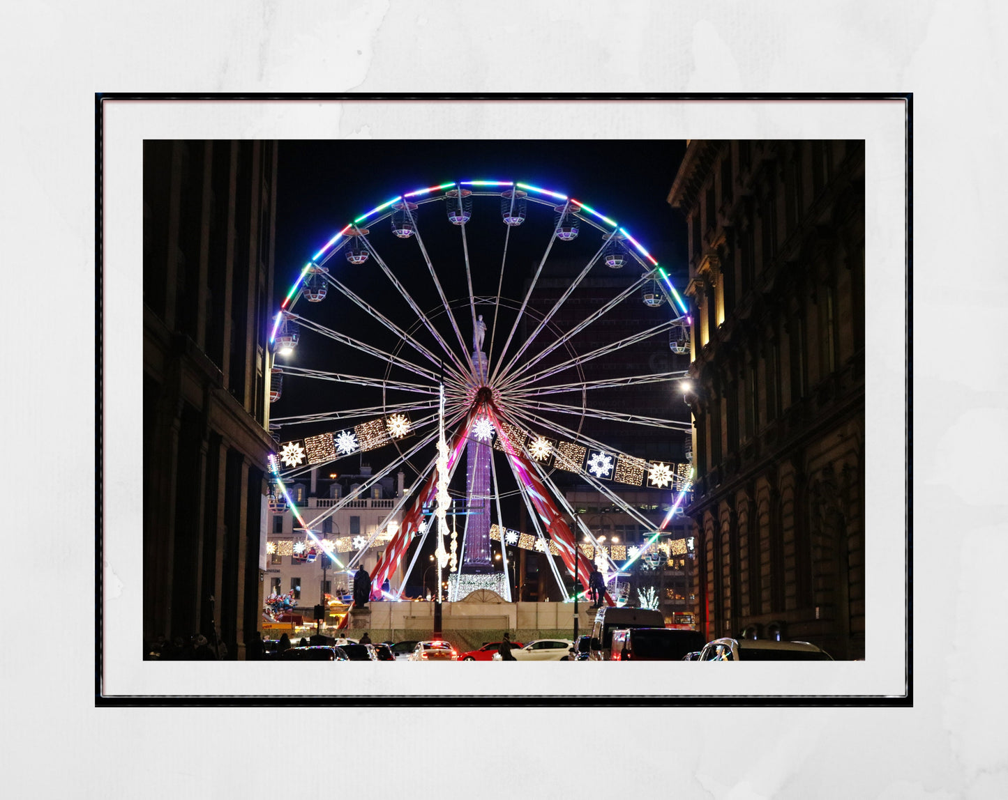 Glasgow George Square Ferris Wheel Photography Print