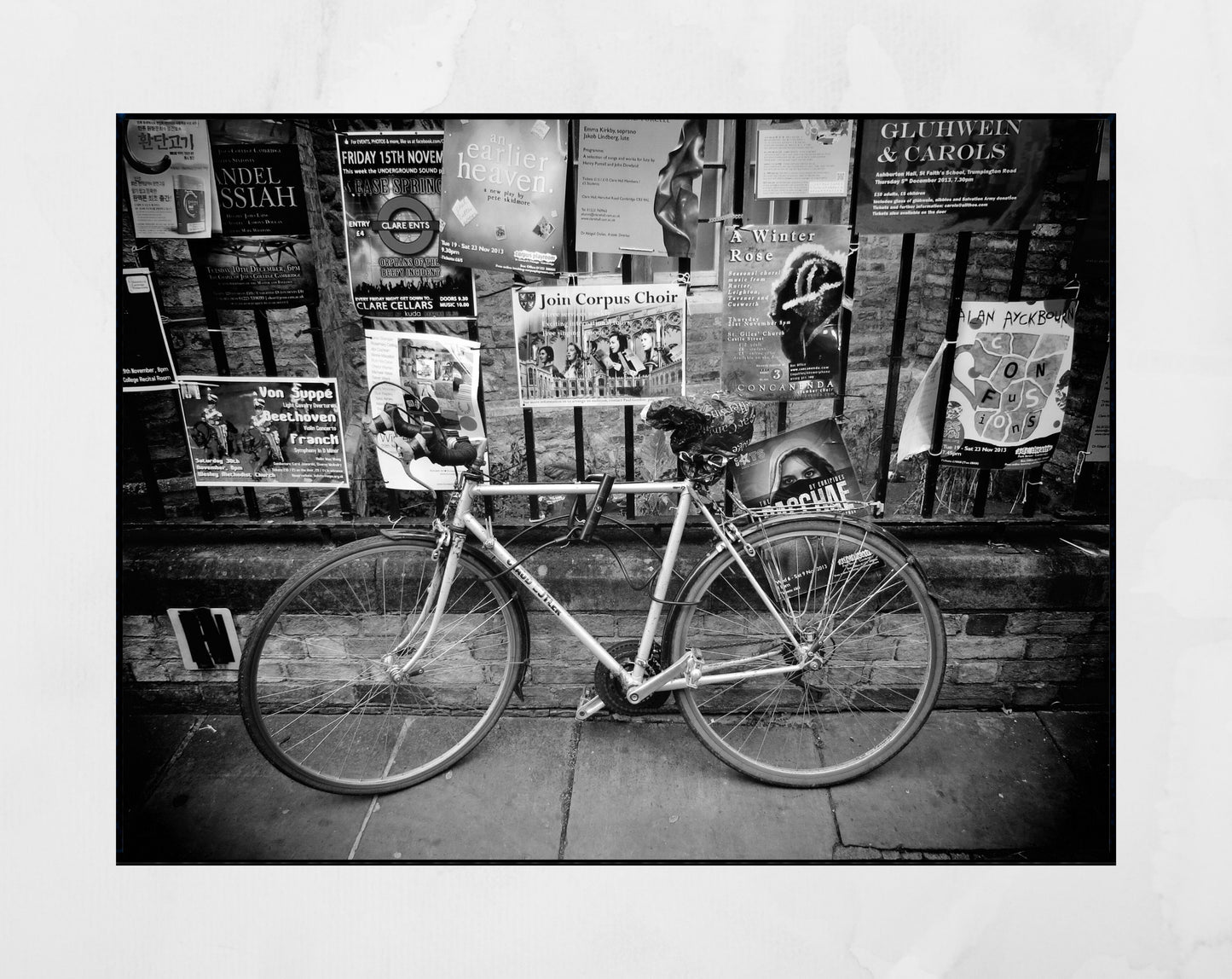 Cambridge UK Print Bicycle Wall Art