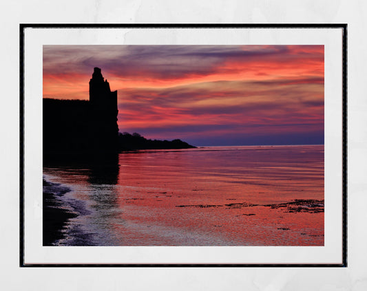 Greenan Castle Ayrshire Scotland Sunset Photography Print