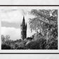 Glasgow University Black And White Photography Print