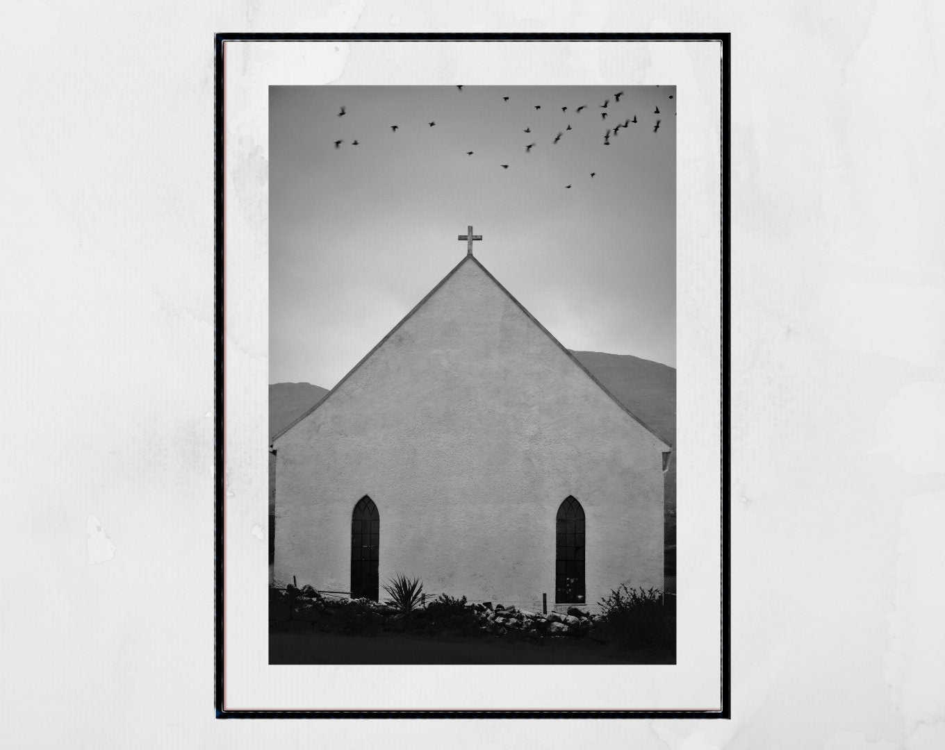 Isle of Barra Scotland St Brendan's Church Black And White Photography Print