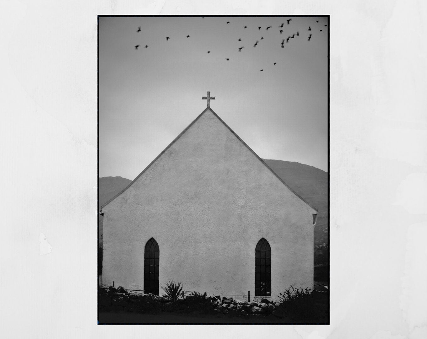 Isle of Barra Scotland St Brendan's Church Black And White Photography Print