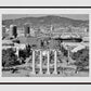 Barcelona Skyline Plaza De Espana Black And White Photography Print