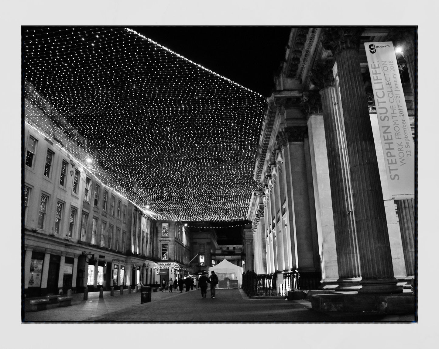 Glasgow Royal Exchange Square Black And White Photography Print