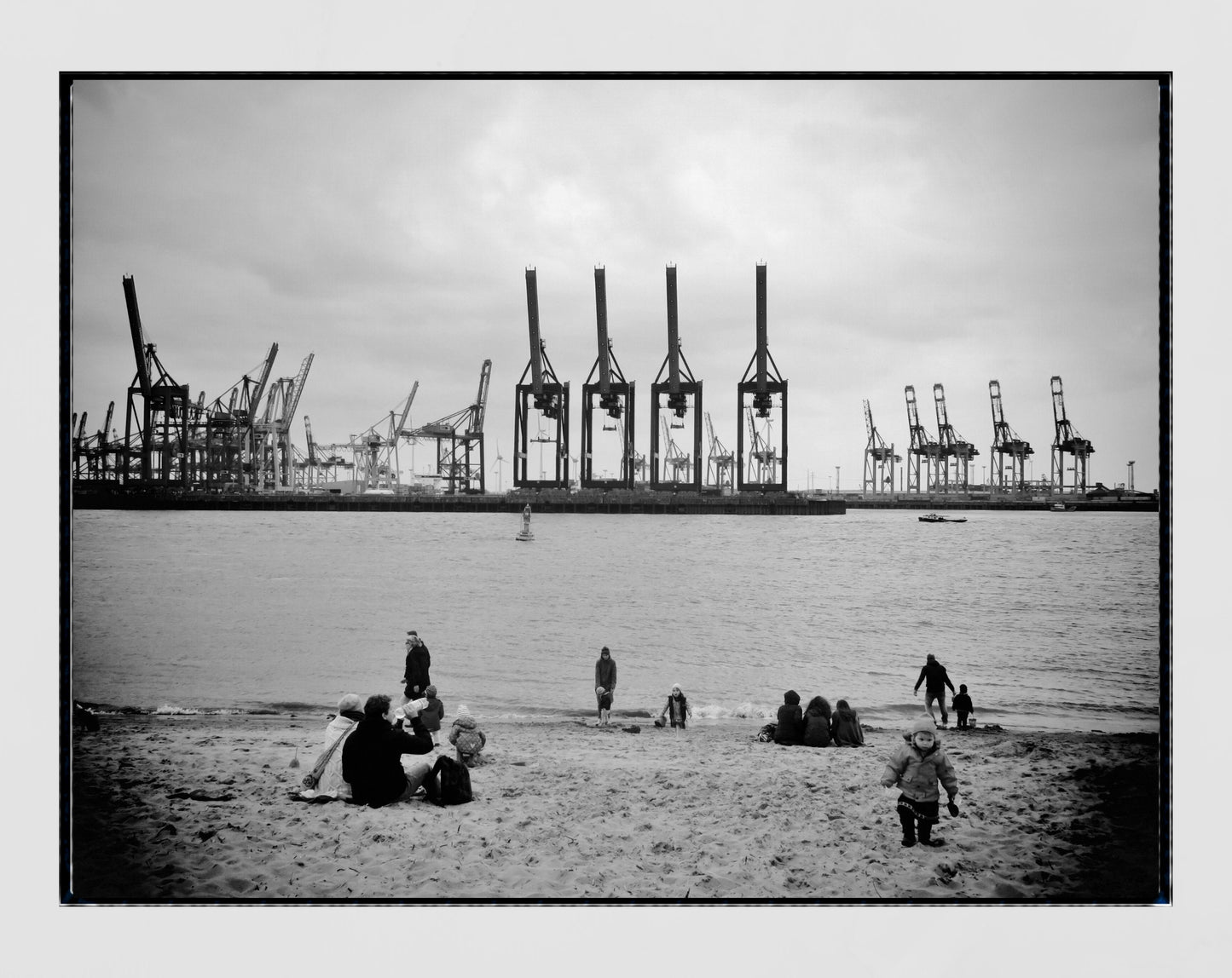 Hamburg Poster Black And White Urban Photography Print