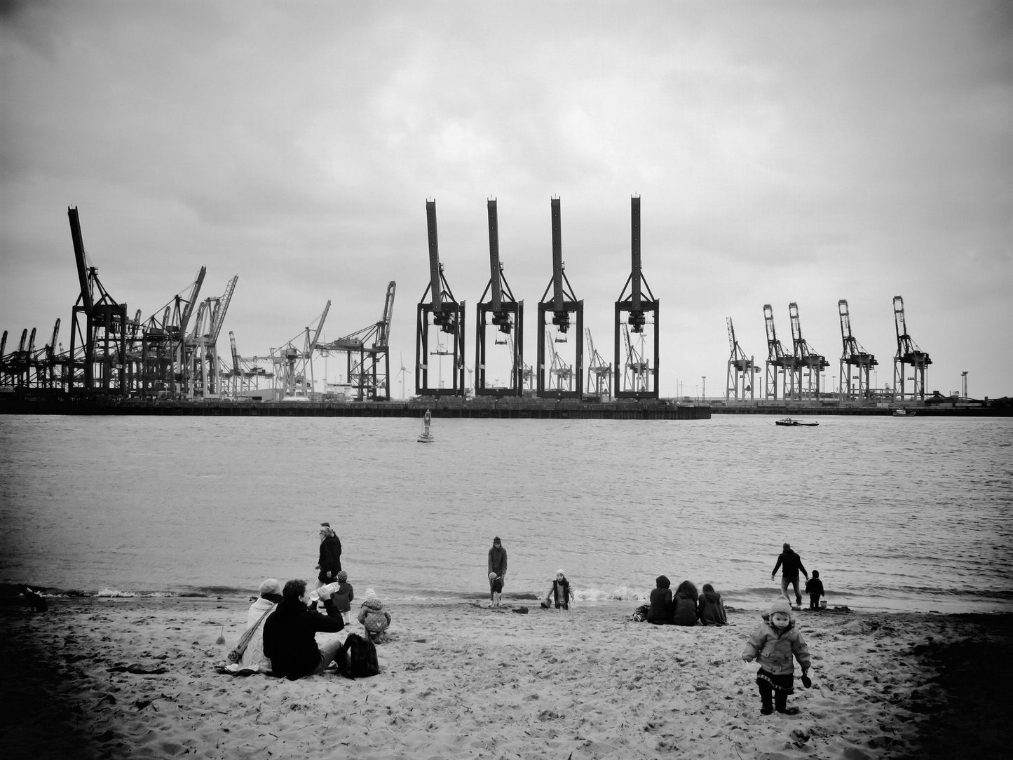 Hamburg Poster Black And White Urban Photography Print