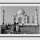 Taj Mahal Print Black And White India Photography