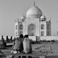 Taj Mahal Print Black And White India Photography