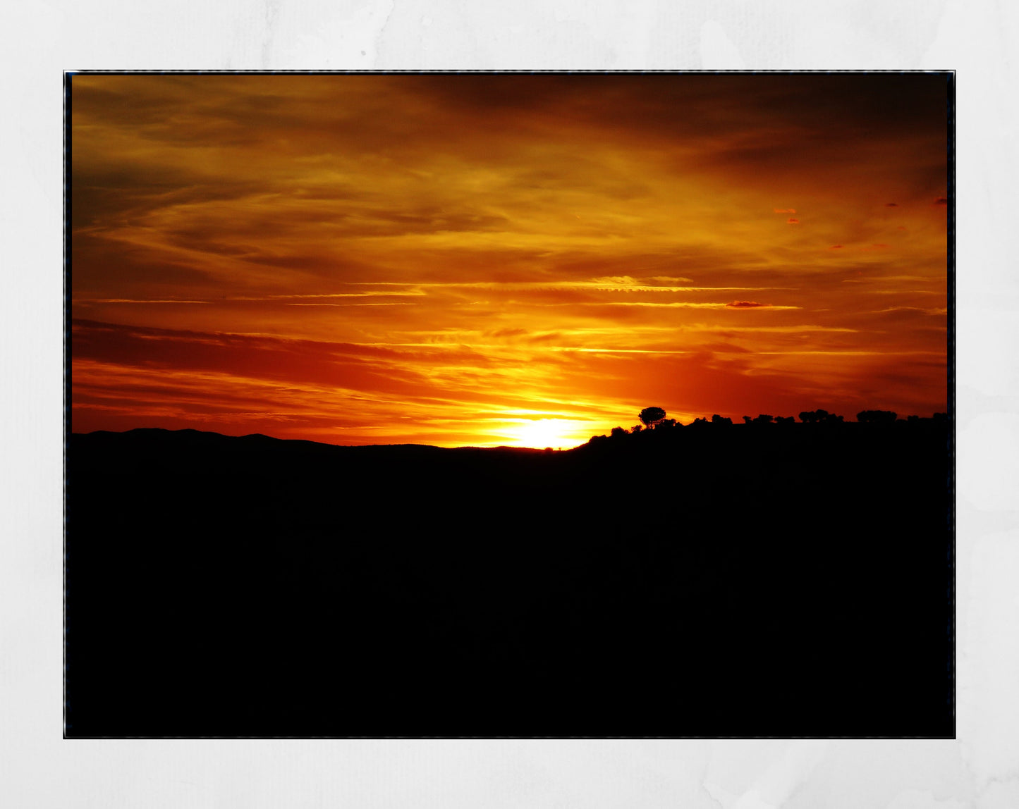 Sunset Print Requena Spain Photography