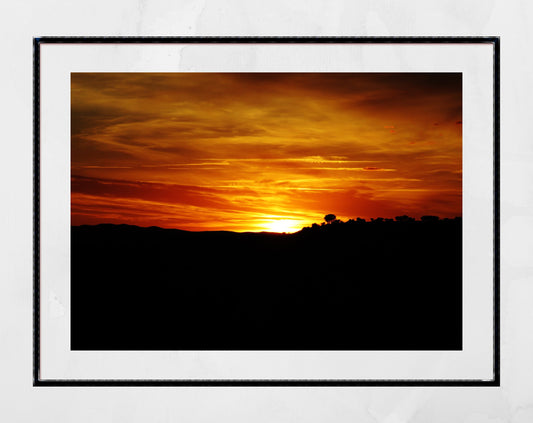 Sunset Print Requena Spain Photography