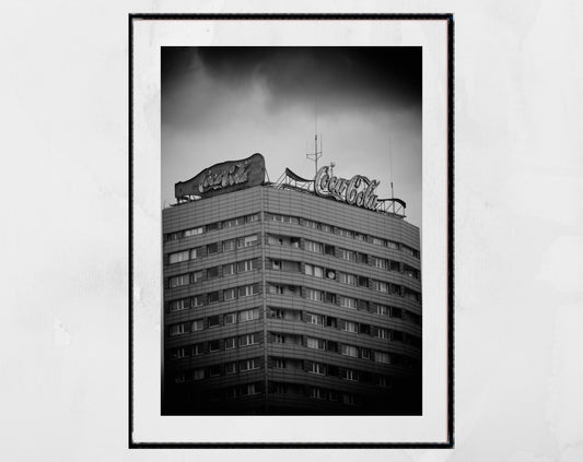Warsaw Brutalist Architecture Black And White Photography Print