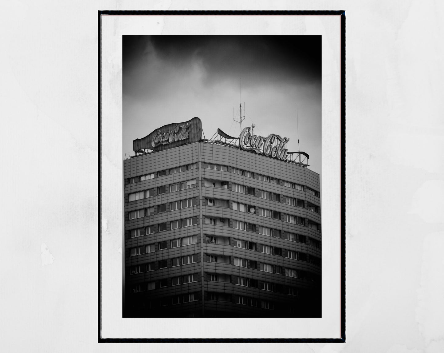 Warsaw Brutalist Architecture Black And White Photography Print