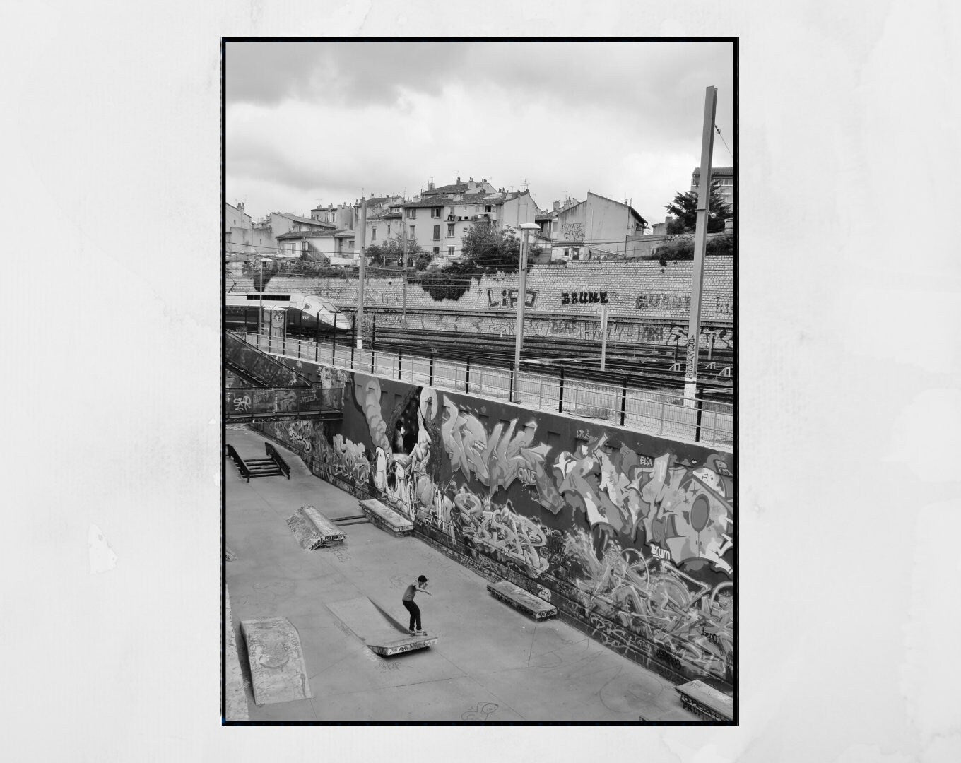 Skateboarding Photography La Friche la Belle de Mai Marseille Poster