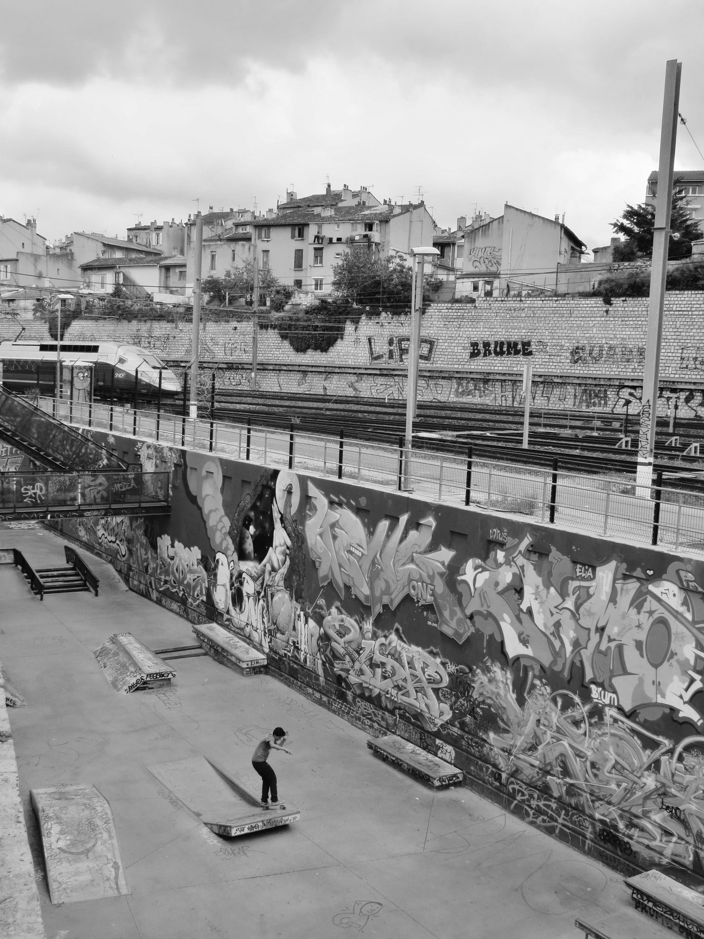 Skateboarding Photography La Friche la Belle de Mai Marseille Poster