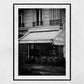 Paris Cafe Street Black And White Photography Wall Art
